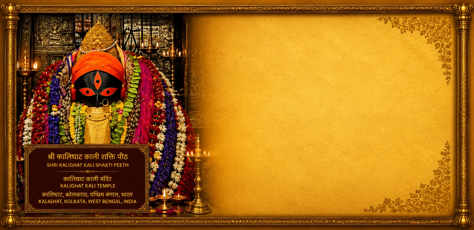 The Sacred Story of Shri Kalighat Kali Background
